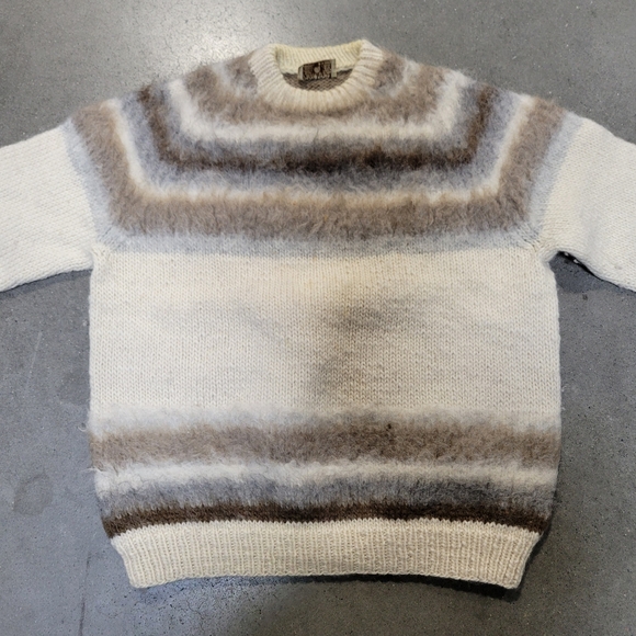 Vintage JAGMAN Handknit Origina wool fuzzy pullover sweater women's large - Picture 3 of 10